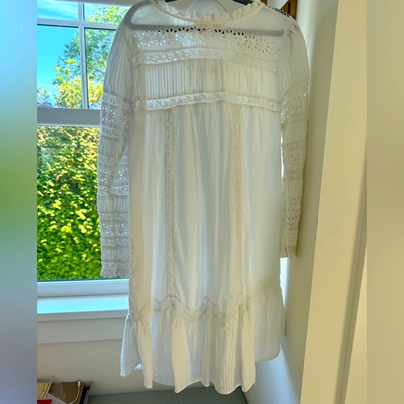 LoveShackFancy Summer White Lace Mini Dress XS worn once EXCELLENT CONDITION - Picture 8 of 11